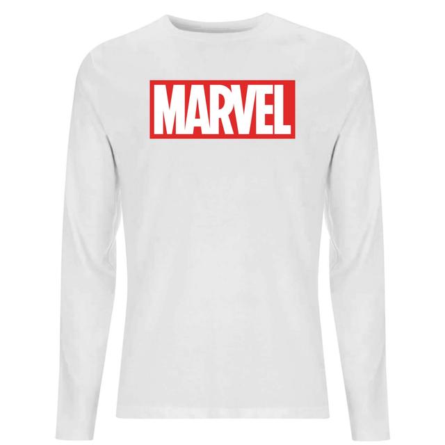 Camiseta de manga larga para hombre Marvel Logo - Blanco - XS - Blanco on Productcaster.