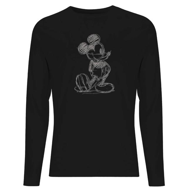 Camiseta de manga larga para hombre Disney Mickey Mouse Sketch - Negro - L - Negro on Productcaster.