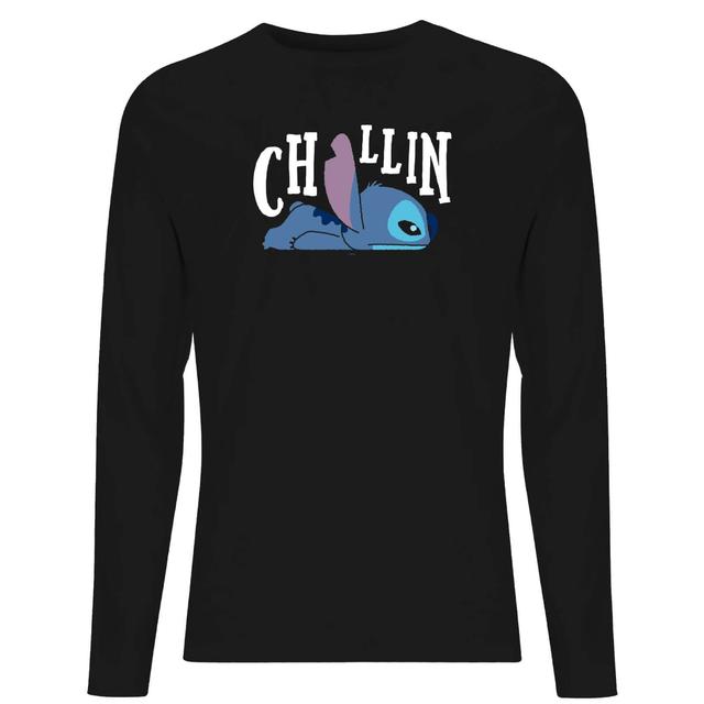 Camiseta de manga larga Chillin para hombre Lilo And Stitch de Disney - Negro - S - Negro on Productcaster.