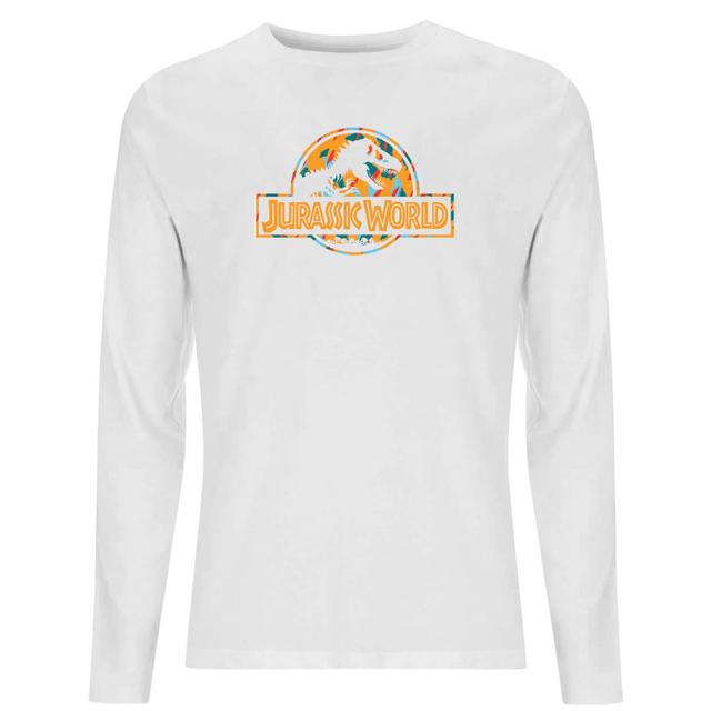 Camiseta de manga larga Logo Tropical para hombre de Jurassic Park - Blanco - XL - Blanco on Productcaster.