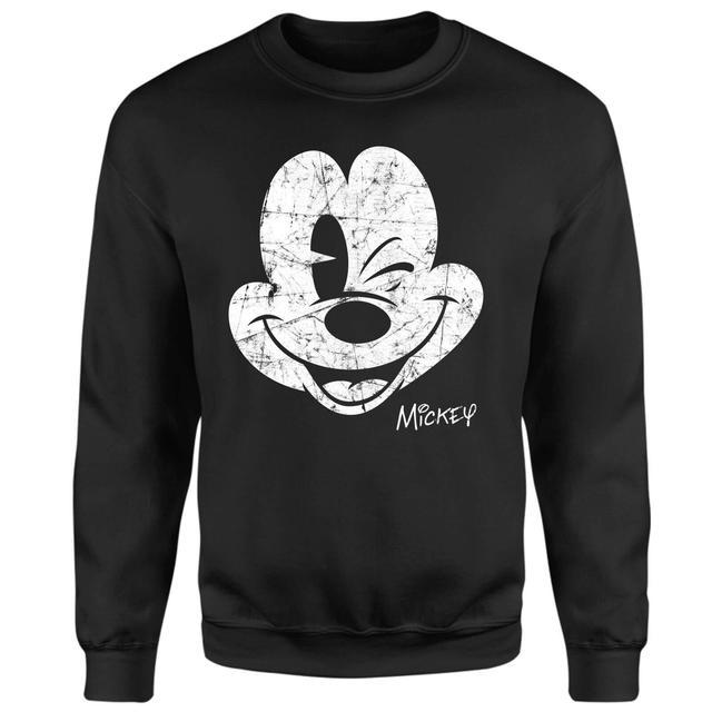 Sudadera Worn Face de Mickey Mouse - Negro - L - Negro on Productcaster.