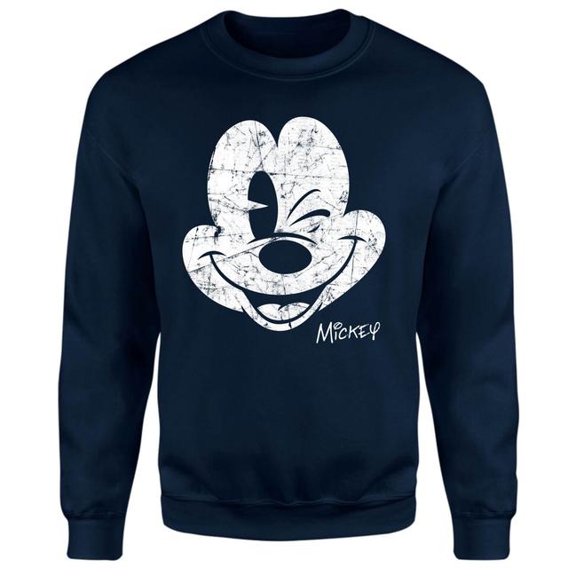 Sudadera Worn Face de Mickey Mouse - Azul marino - XS - Azul Marino on Productcaster.