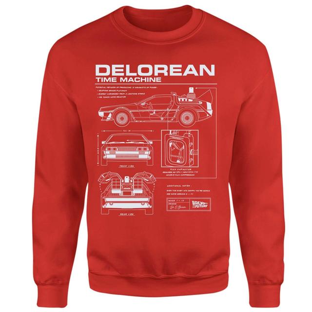 Sudadera Schematic de Delorean Regreso al futuro - Rojo - L - Rojo on Productcaster.