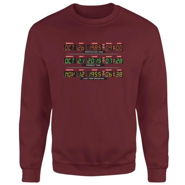 Sudadera con reloj Destination de Back To The Future - Burdeos - XS - Burgundy on Productcaster.