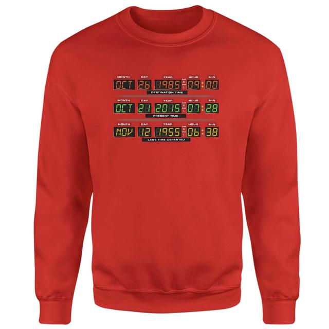 Sudadera con reloj Destination de Back To The Future - Rojo - L - Rojo on Productcaster.