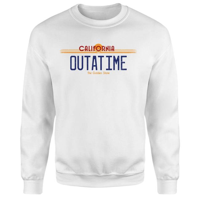 Back To The Future Outatime Plate Sweatshirt - White - S - Weiß on Productcaster.