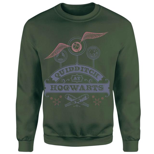 Harry Potter Quidditch At Hogwarts Sweatshirt - Green - XS - Verde on Productcaster.