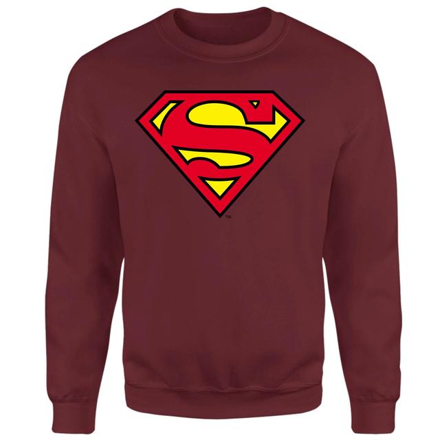 Sudadera con escudo oficial de Superman - Burdeos - XS - Burgundy on Productcaster.