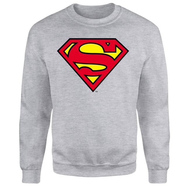 Official Superman Shield Sweatshirt - Grey - M - Grey on Productcaster.