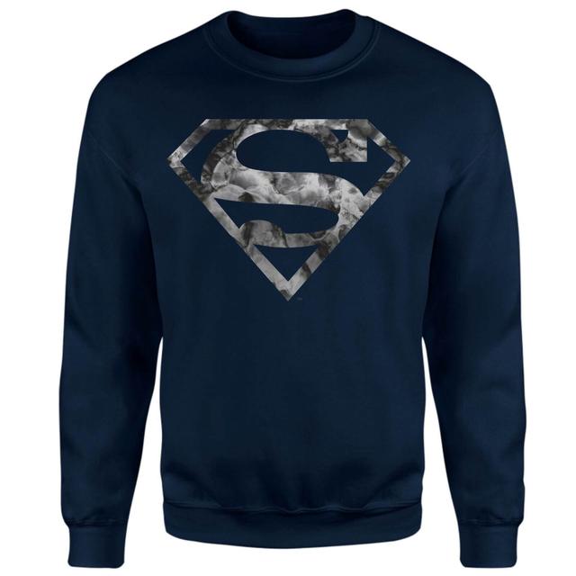 Marble Superman Logo Sweatshirt - Navy - XS - Navy on Productcaster.