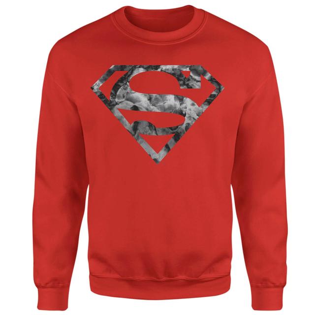 Marble Superman Logo Sweatshirt - Red - XL - Rouge on Productcaster.