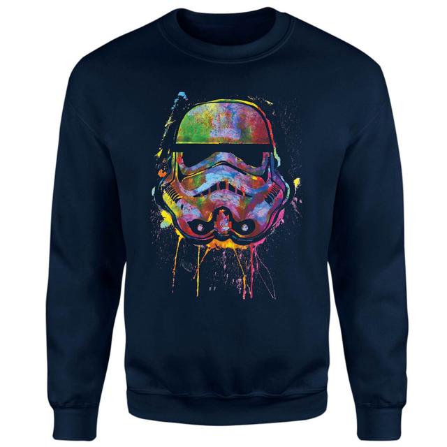 Star Wars Paint Splat Stormtrooper Sweatshirt - Navy - XL - Navy on Productcaster.