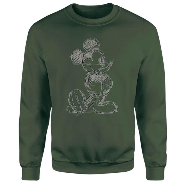 Disney Mickey Mouse Sketch Sweatshirt - Green - XXL - Green on Productcaster.