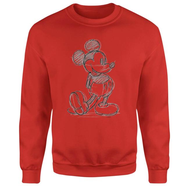 Disney Mickey Mouse Sketch Sweatshirt - Red - XS - Röd on Productcaster.