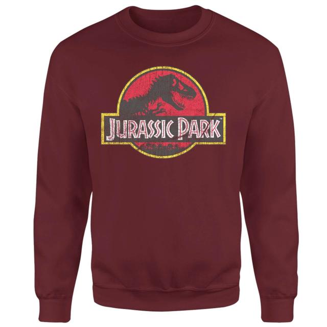 Sudadera vintage con logotipo de Jurassic Park - Burdeos - M - Borgoña on Productcaster.