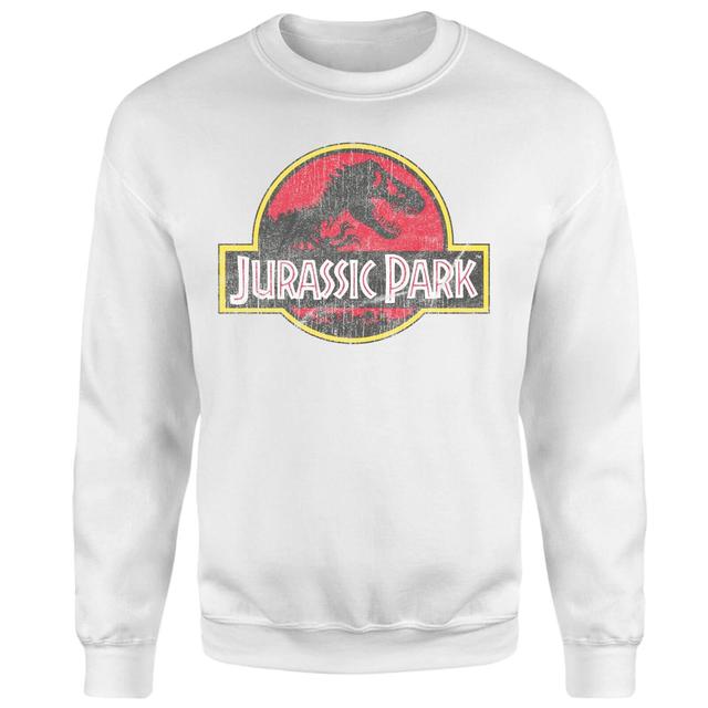 Sudadera vintage con logotipo de Jurassic Park - Blanco - S - Blanco on Productcaster.