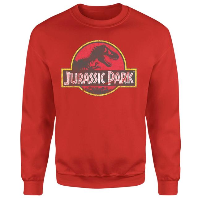 Sudadera vintage con logotipo de Jurassic Park - Rojo - S - Rojo on Productcaster.