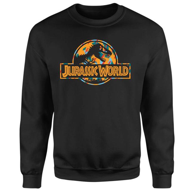 Jurassic Park Logo Tropical Sweatshirt - Black - L - Schwarz on Productcaster.