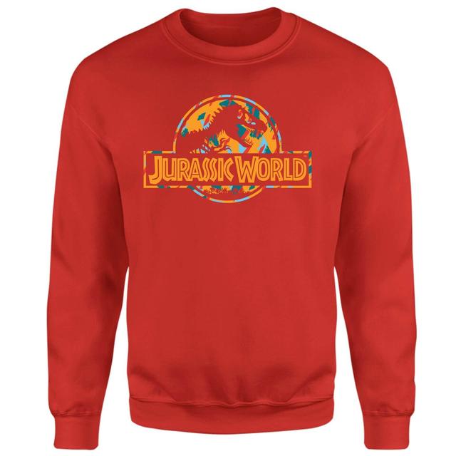 Sudadera tropical con logotipo de Jurassic Park - Rojo - L - Rojo on Productcaster.