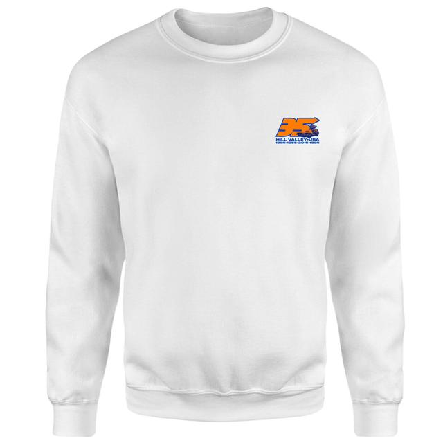 Back To The Future 35 Hill Valley Front Sweatshirt - White - S - Bianco on Productcaster.