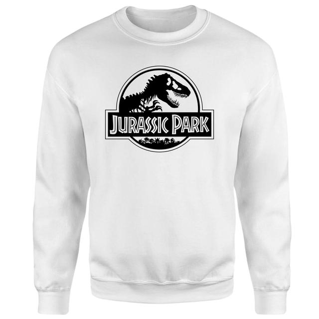 Jurassic Park Logo Sweatshirt - White - XS - White on Productcaster.