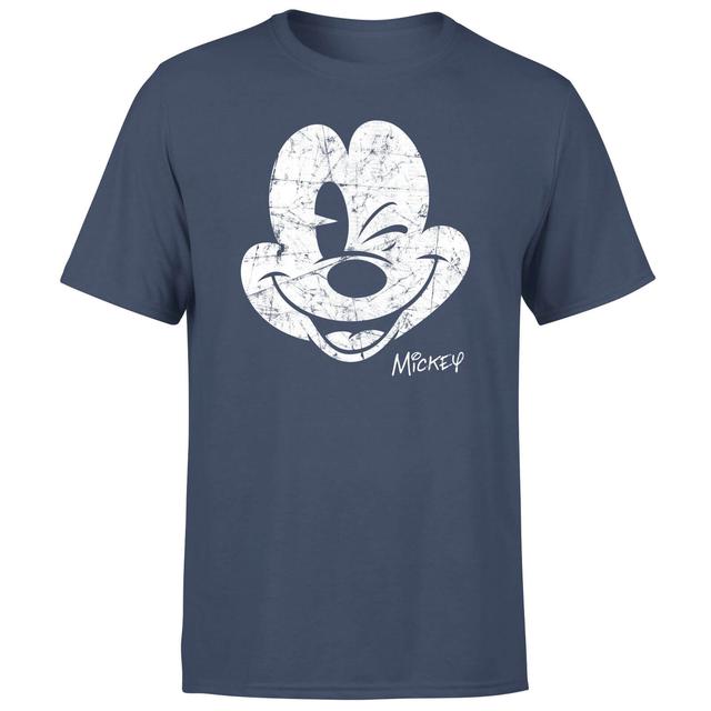 Camiseta Worn Face de Mickey Mouse para hombre - Azul marino - M - Azul Marino on Productcaster.