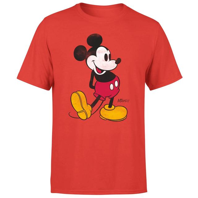 Mickey Mouse Classic Kick Men's T-Shirt - Red - S - Red on Productcaster.