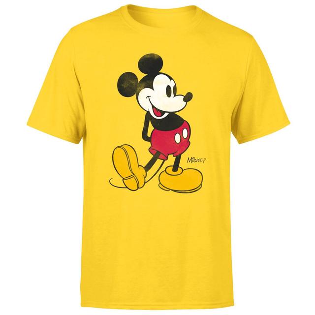 Camiseta Classic Kick para hombre de Mickey Mouse - Amarillo - XL - Amarillo on Productcaster.