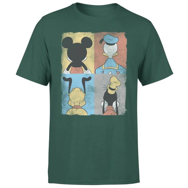 Donald Duck Mickey Mouse Pluto Goofy Tiles Men's T-Shirt - Green - XXL - Green on Productcaster.