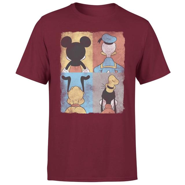 Camiseta para hombre Pato Donald Mickey Mouse Pluto Goofy Tiles - Burdeos - L - Burgundy on Productcaster.