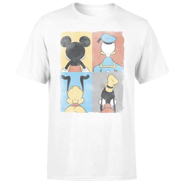 Donald Duck Mickey Mouse Pluto Goofy Tiles Men's T-Shirt - White - S - Bianco on Productcaster.