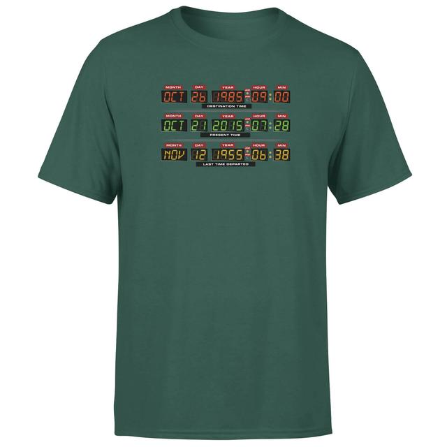 Back To The Future Destination Clock Men's T-Shirt - Green - XL - Grün on Productcaster.