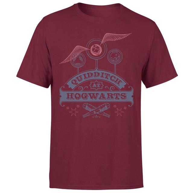 Harry Potter Quidditch At Hogwarts Men's T-Shirt - Burgundy - XXL - Burgundy on Productcaster.