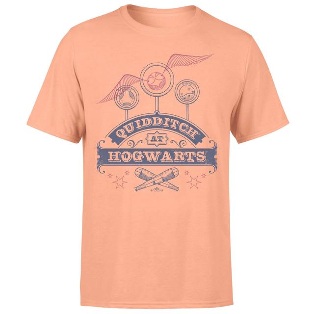 Harry Potter Quidditch At Hogwarts Men's T-Shirt - Coral - XS - Korall on Productcaster.