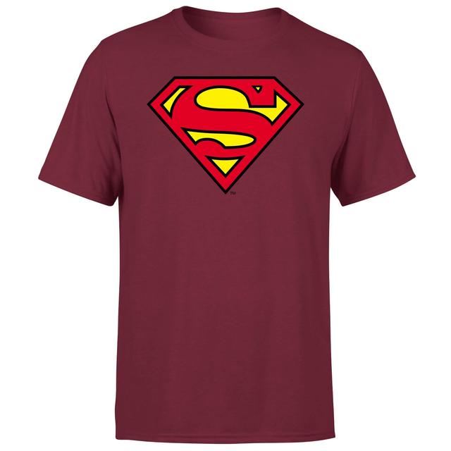 Camiseta con escudo oficial de Superman para hombre - Burdeos - XS - Burgundy on Productcaster.