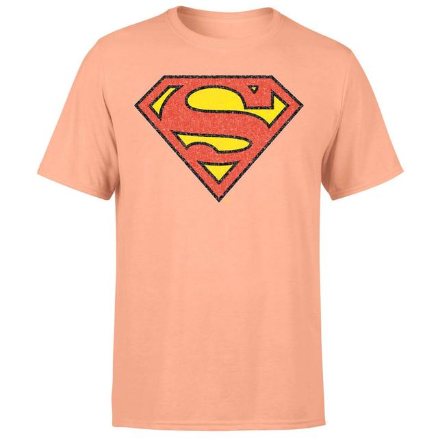 Camiseta para hombre con logo crepitado de Superman - Coral - M - Coral on Productcaster.