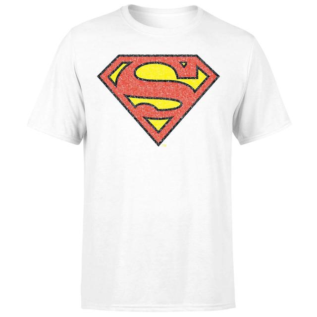 Camiseta oficial para hombre Superman Crackle Logo - Blanco - 5XL - Blanco on Productcaster.