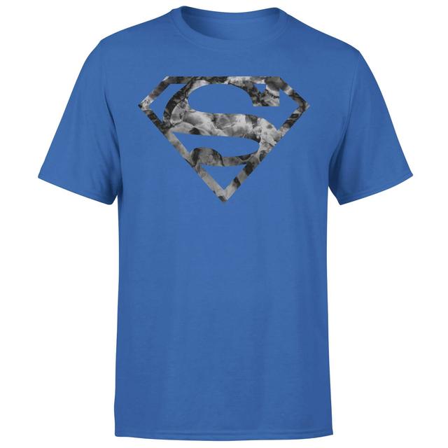 Marble Superman Logo Men's T-Shirt - Blue - XL - Blue on Productcaster.