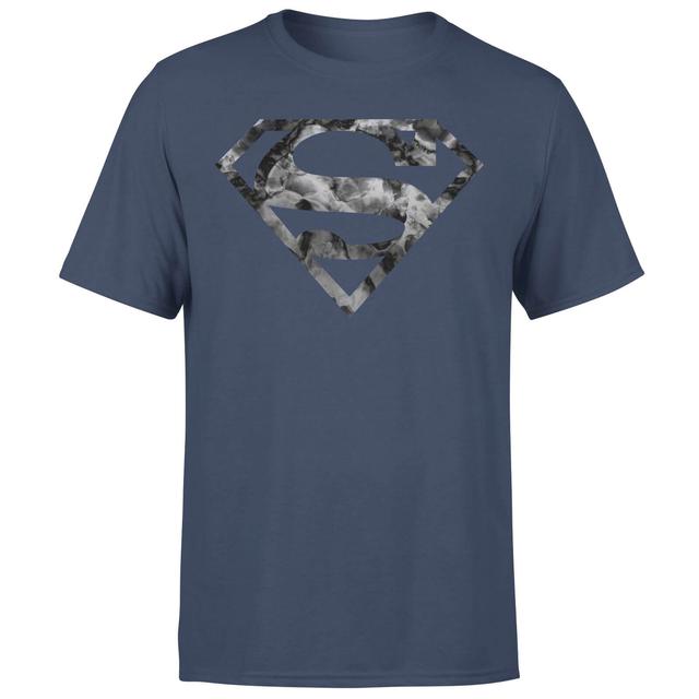 Marble Superman Logo Men's T-Shirt - Navy - XXL - Blu Navy on Productcaster.