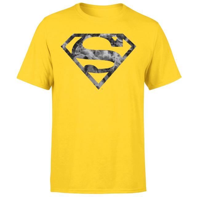 Marble Superman Logo Men's T-Shirt - Yellow - L on Productcaster.