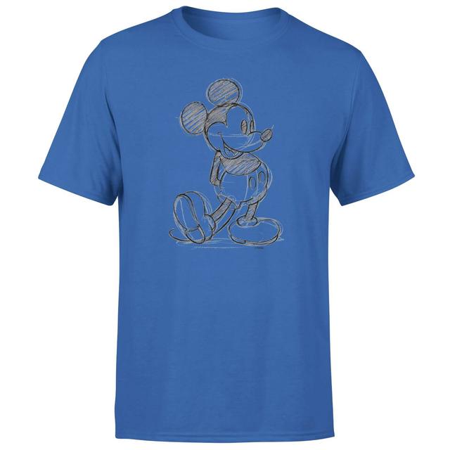 Disney Mickey Mouse Sketch Men's T-Shirt - Blue - XS - Blue on Productcaster.