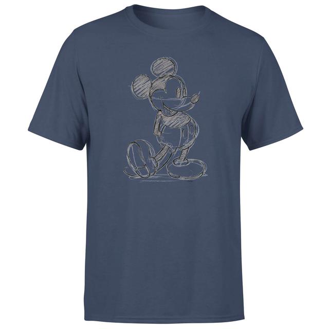 Disney Mickey Mouse Sketch Men's T-Shirt - Navy - M on Productcaster.