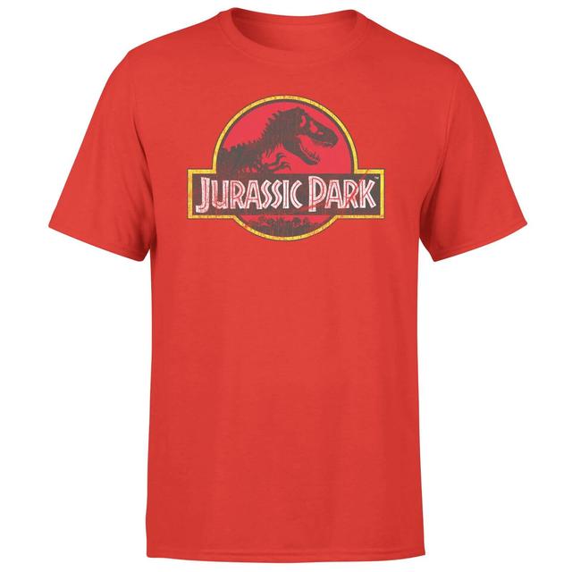 Camiseta vintage Logo de Jurassic Park para hombre - Rojo - S - Rojo on Productcaster.