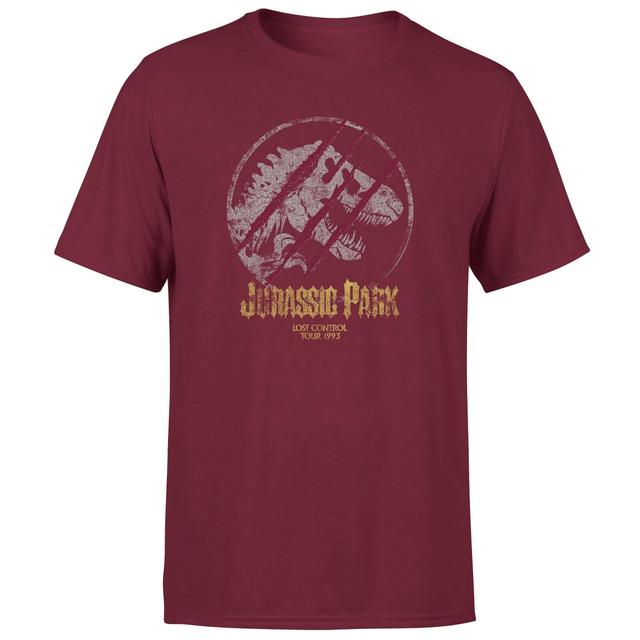 Jurassic Park Lost Control Men's T-Shirt - Burgundy - L - Burgundy on Productcaster.