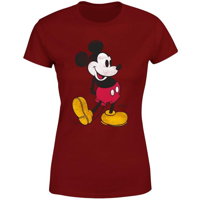 Camiseta para mujer Mickey Mouse Classic Kick de Disney - Burdeos - L - Burgundy on Productcaster.