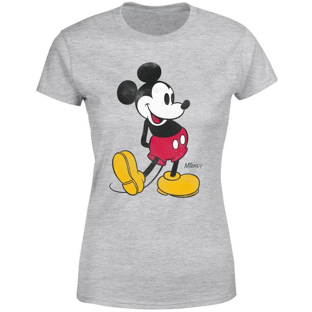 Disney Mickey Mouse Classic Kick Women's T-Shirt - Grey - M - Grey on Productcaster.