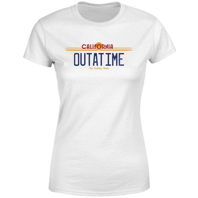 Back To The Future Outatime Plate Women's T-Shirt - White - L - Bianco on Productcaster.