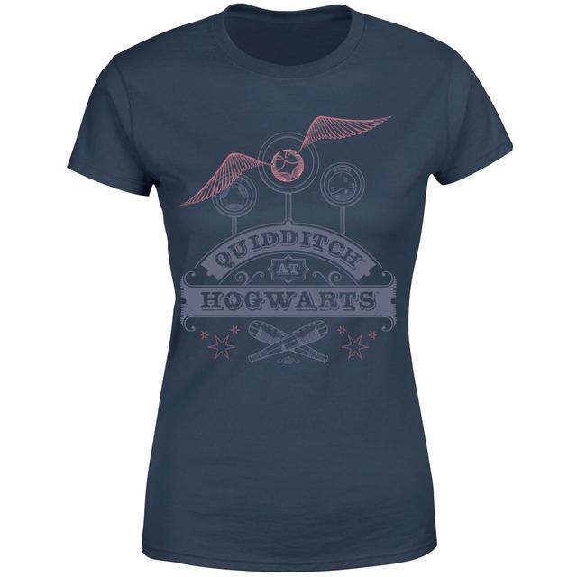 Harry Potter Quidditch At Hogwarts Women's T-Shirt - Navy - XXL - Marineblau on Productcaster.