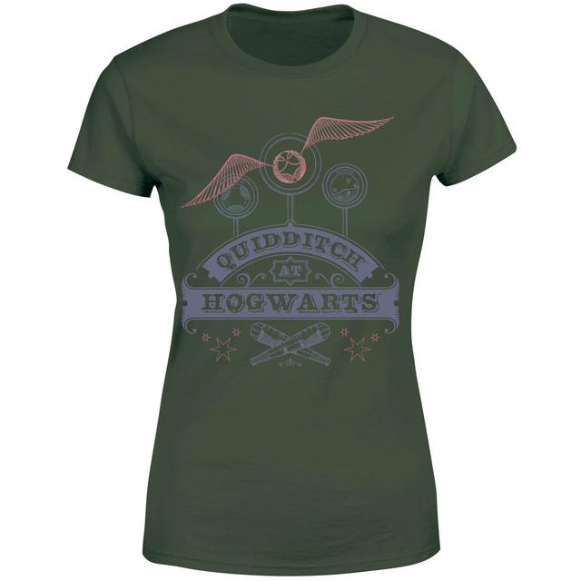 Harry Potter Quidditch At Hogwarts Women's T-Shirt - Green - L - Vert Citron on Productcaster.