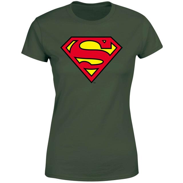 Official Superman Shield Women's T-Shirt - Green - XS - Vert Citron on Productcaster.